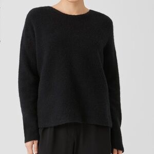 Eileen Fisher Cashmere Silk Bliss Crew Neck Sweater Top
